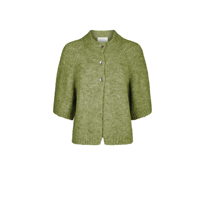 Benuta Fluffy Knit Cardigan - Dusty Green