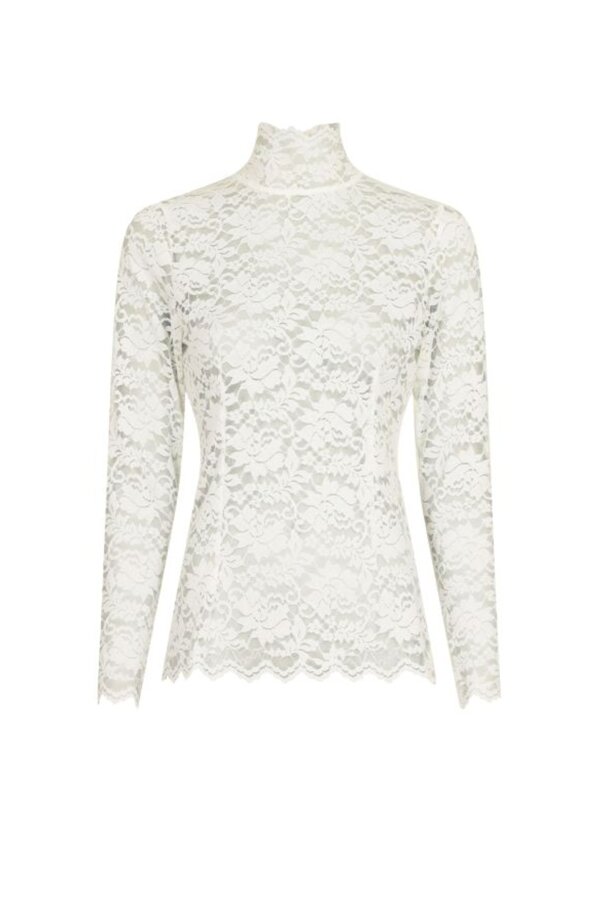 Liza Laceflower Blouse - Creme