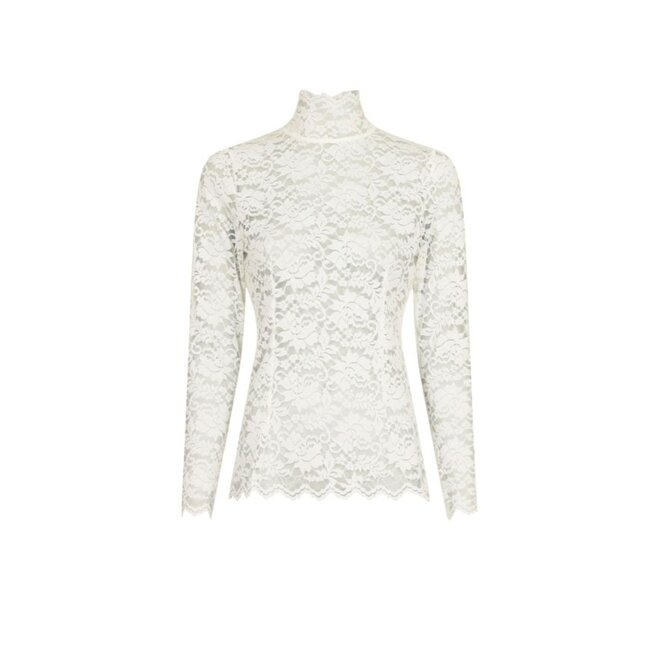Liza Laceflower Blouse - Creme