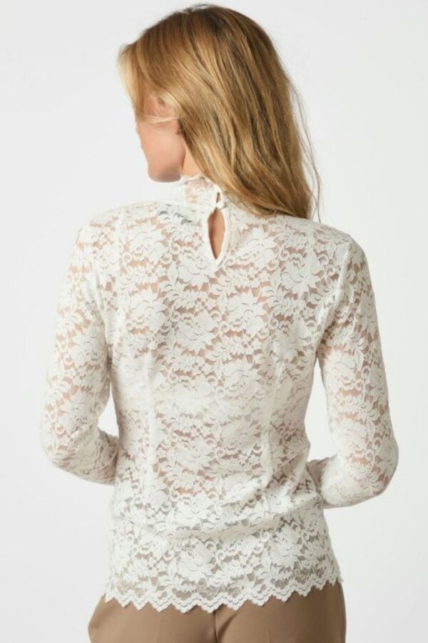 Liza Laceflower Blouse - Creme