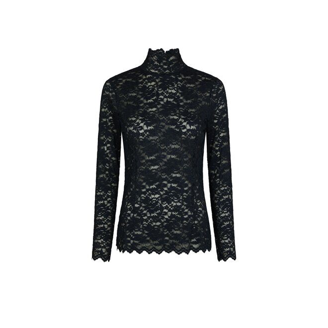 Liza Laceflower Blouse - Navy