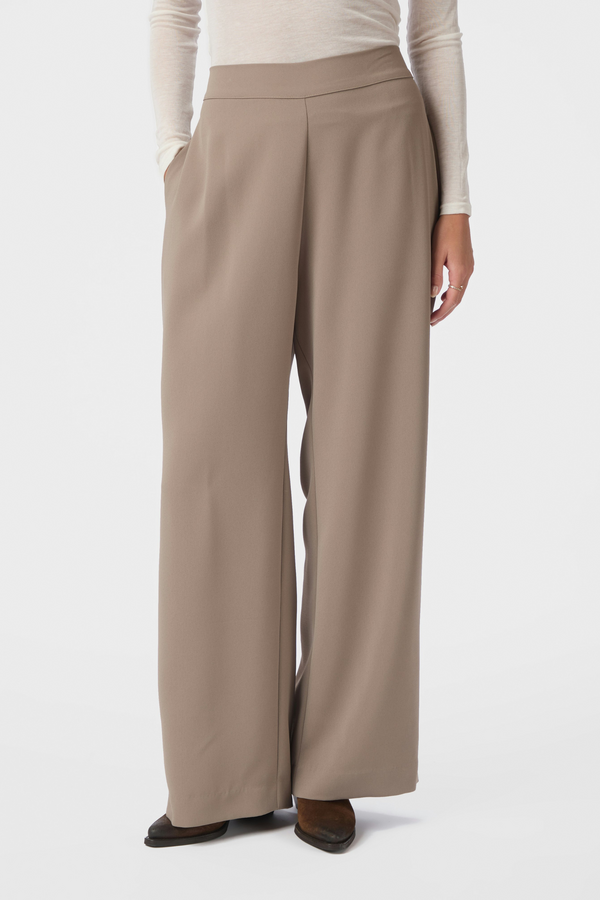 Lunet Crepe Pants - Taupe