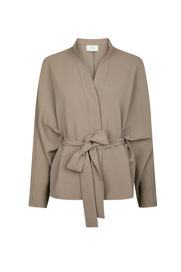Ellery Crepe Blouse - Taupe