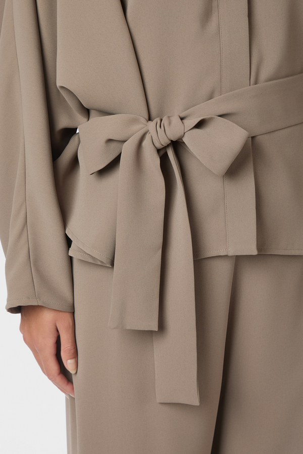 Ellery Crepe Blouse - Taupe