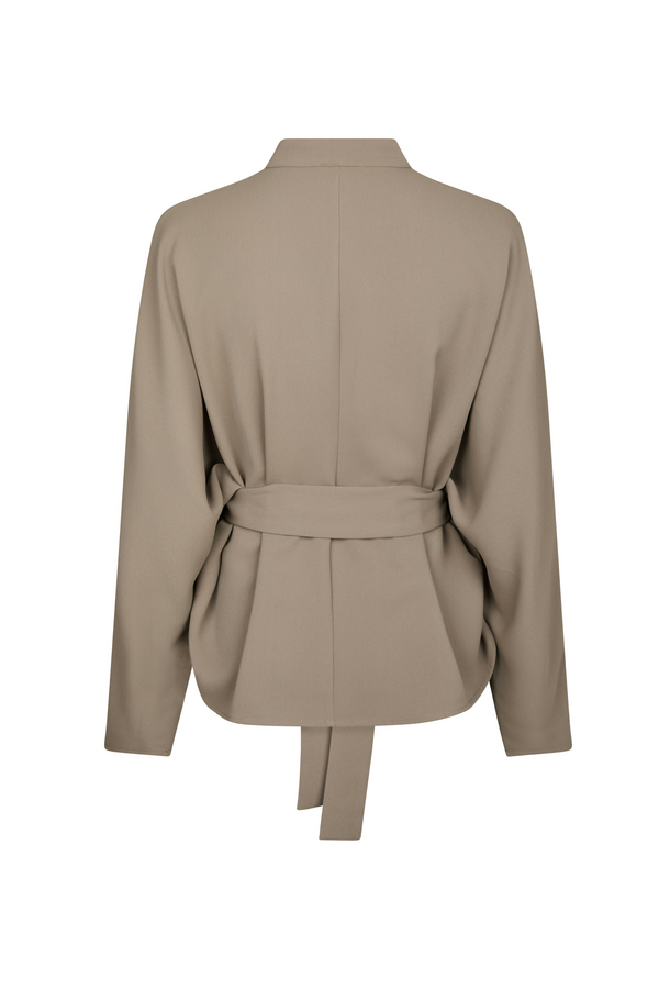 Ellery Crepe Blouse - Taupe