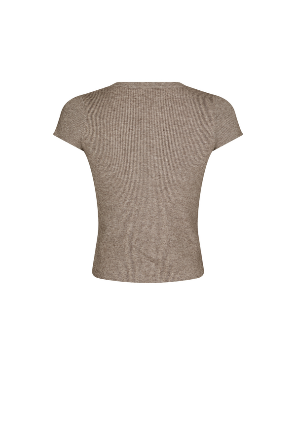 Todda Knit Tee - Brown Melange