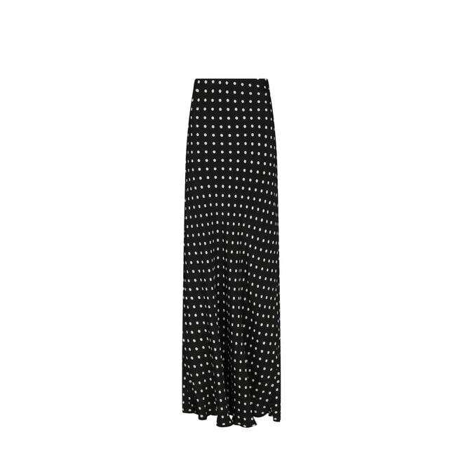 Viso Crepe Dot Skirt - Black