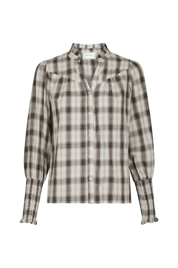 Camisa Big Check Blouse - Off White
