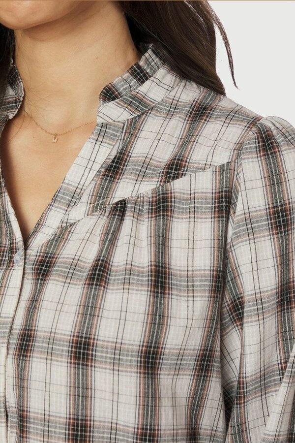 Camisa Big Check Blouse - Off White