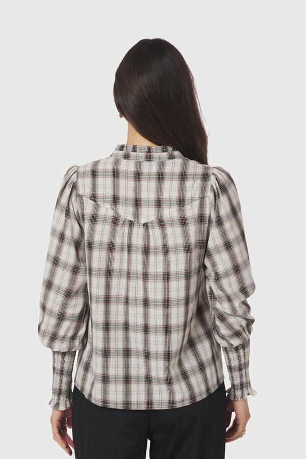 Camisa Big Check Blouse - Off White
