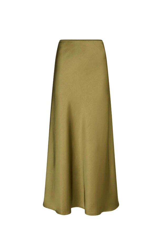 Vicky Heavy Sateen Skirt - Sage Green