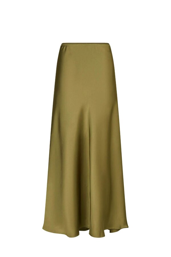 Vicky Heavy Sateen Skirt - Sage Green