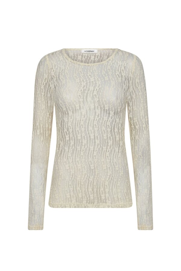 Barb O-Neck Blouse - Off White