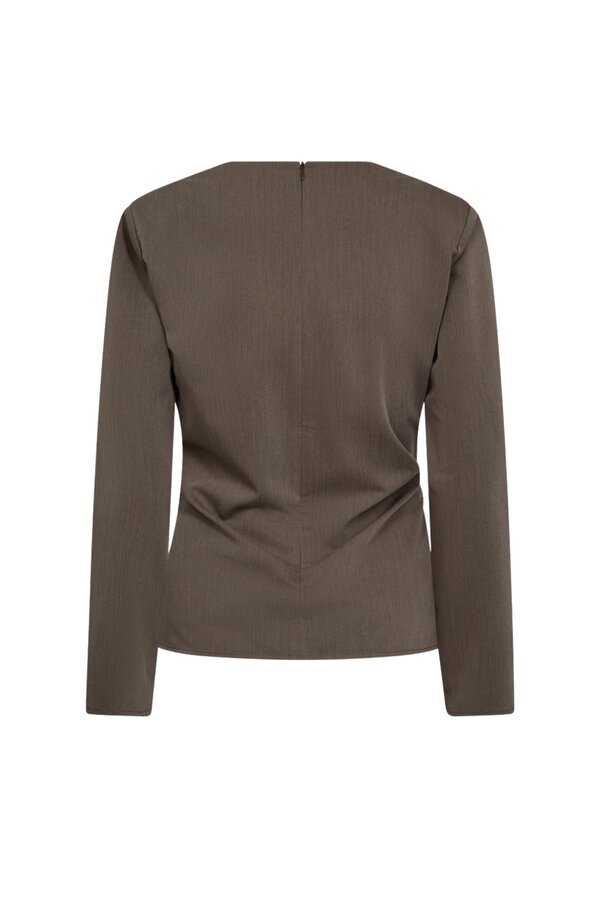 Tenga Pleat Blouse - Walnut