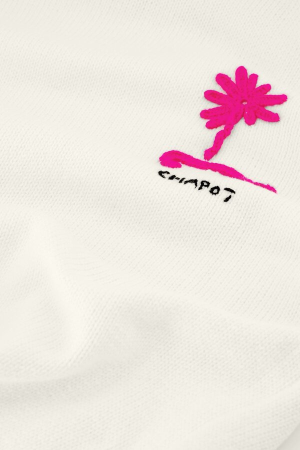 Jiska Short Sleeve Pullover - Cosy White