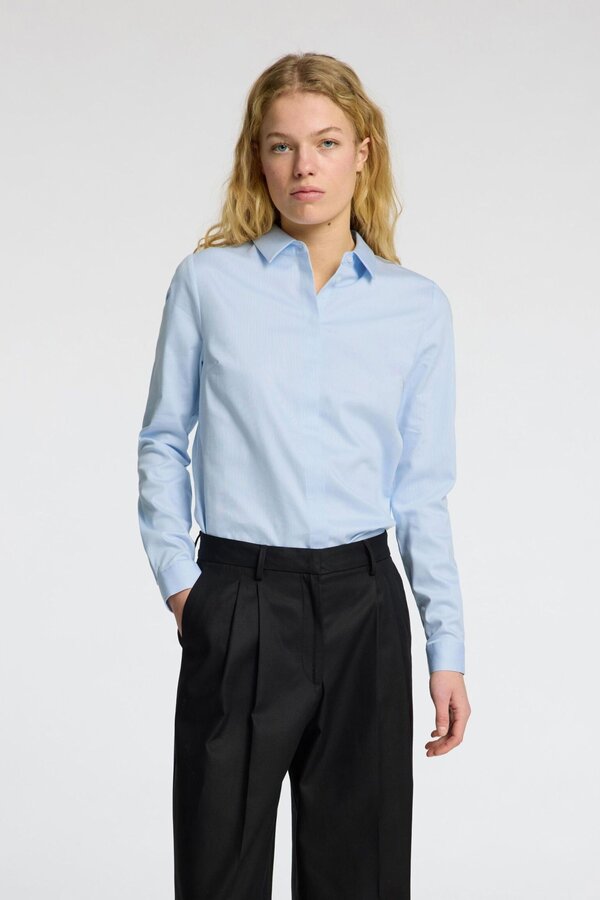 Romie LS Fitted Shirt Noos - Light Blue