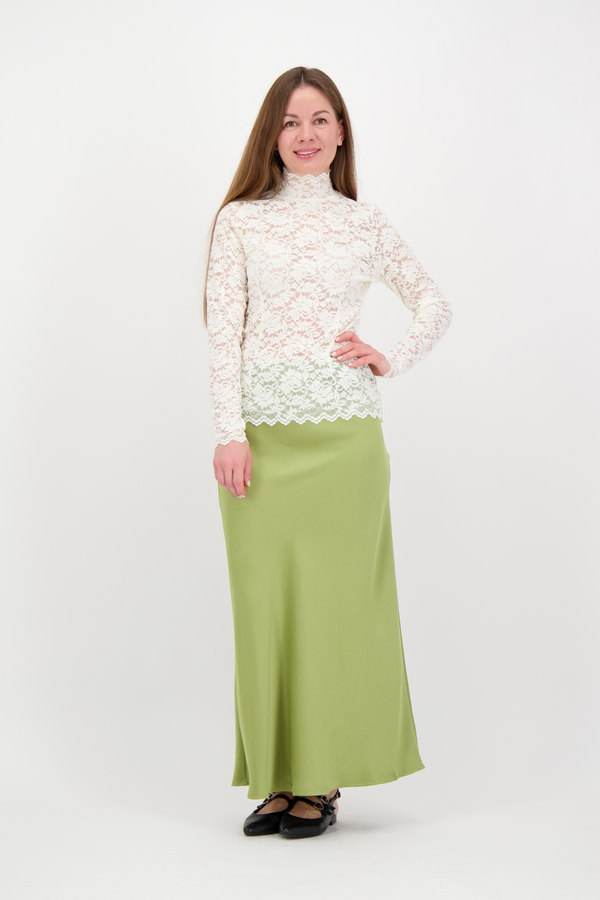 Liza Laceflower Blouse - Creme