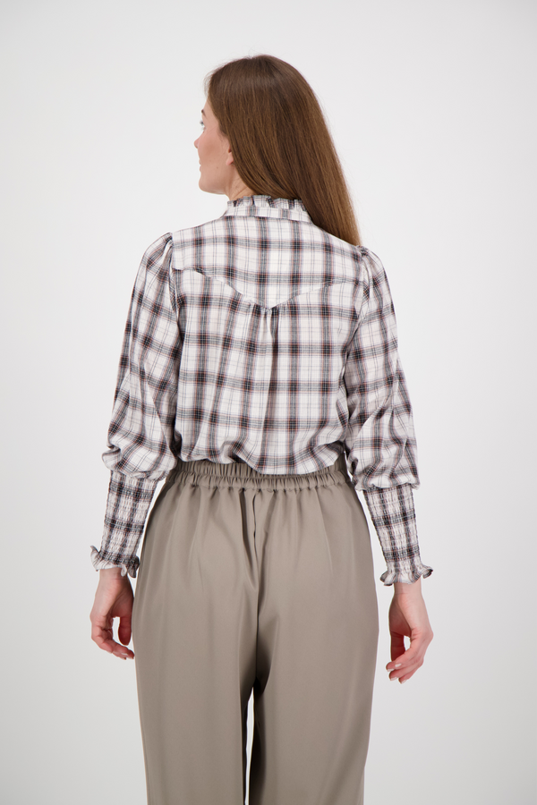 Camisa Big Check Blouse - Off White