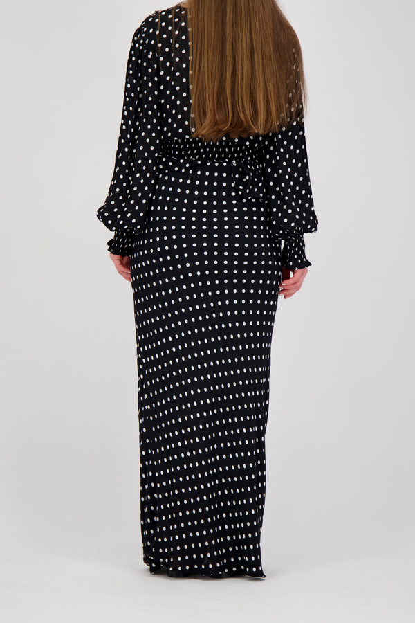 Viso Crepe Dot Skirt - Black