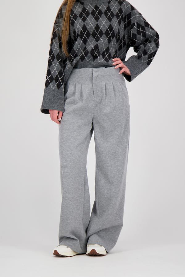 Lance Pleat LL Sweatpant - Grey Melange