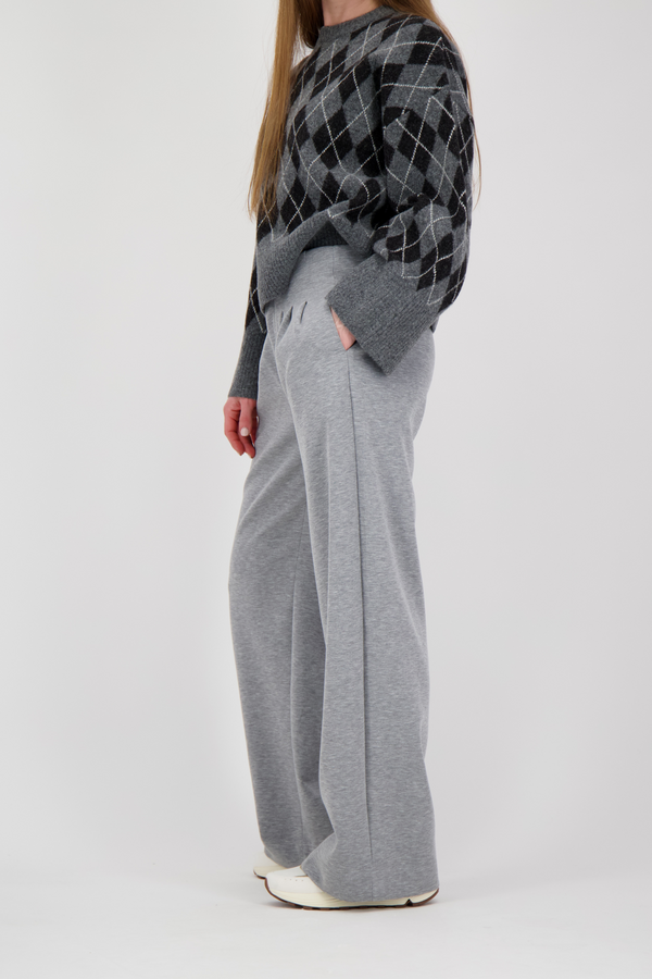 Lance Pleat LL Sweatpant - Grey Melange