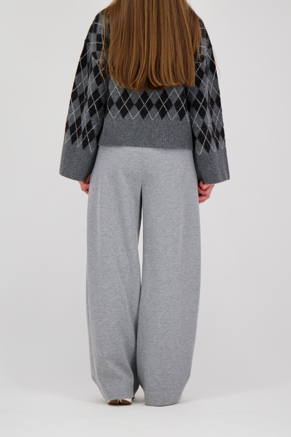 Lance Pleat LL Sweatpant - Grey Melange
