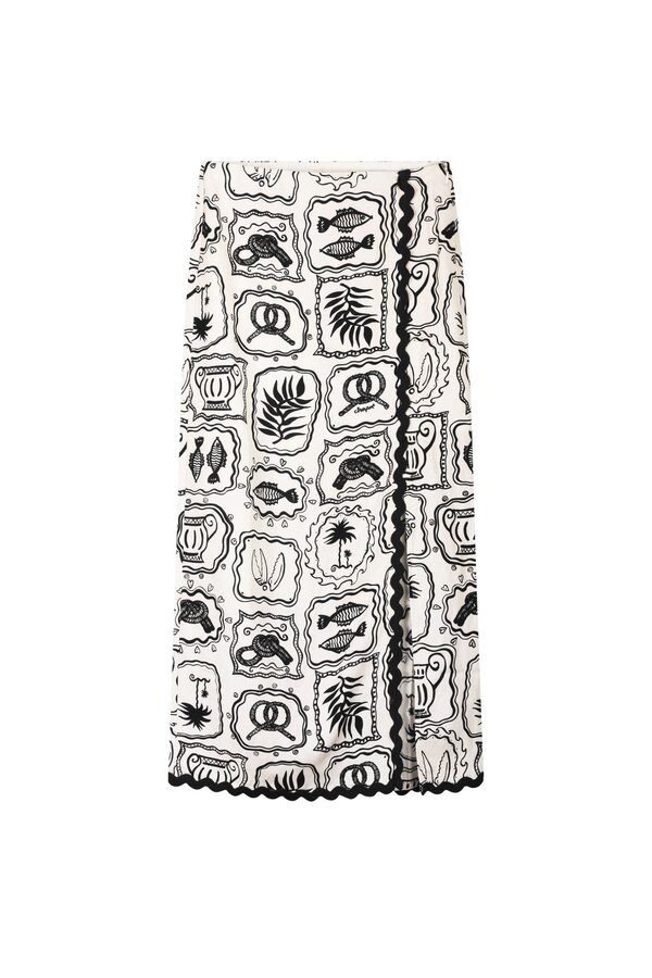 Tila Skirt - Cosy White/Black