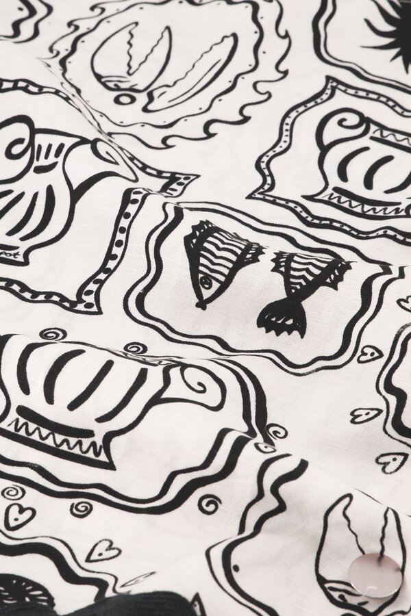 Porto Top - Cosy White/Black