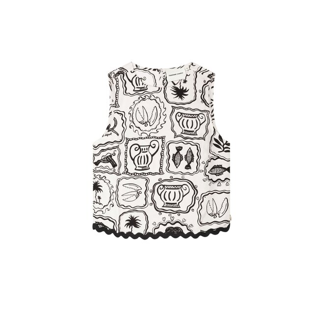 Porto Top - Cosy White/Black