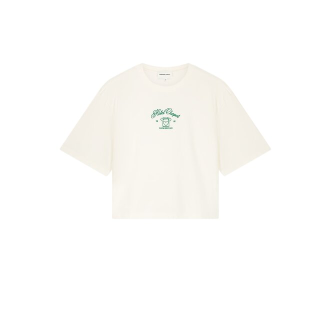 Benja T-shirt - Cosy White/Green