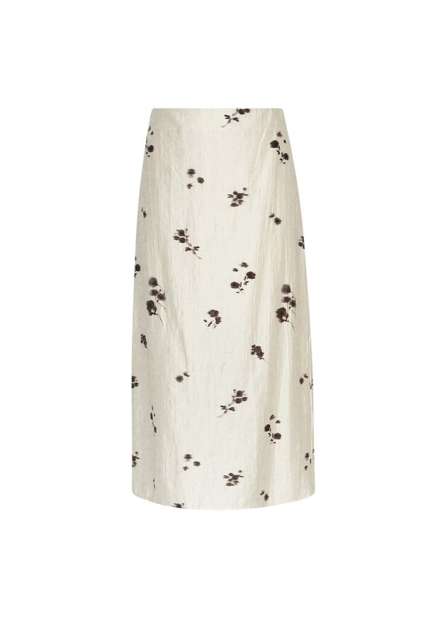 Rianne Skirt AOP - Oatmeal Flower