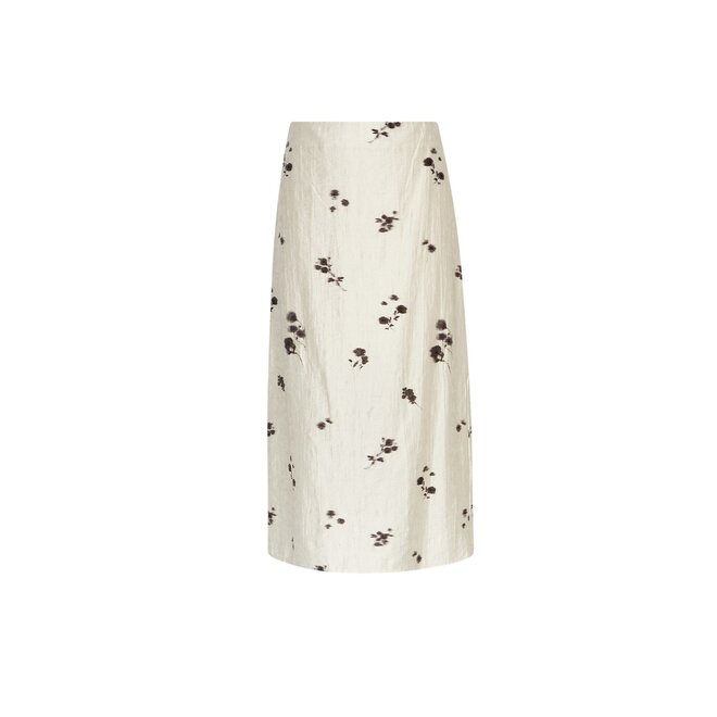 Rianne Skirt AOP - Oatmeal Flower