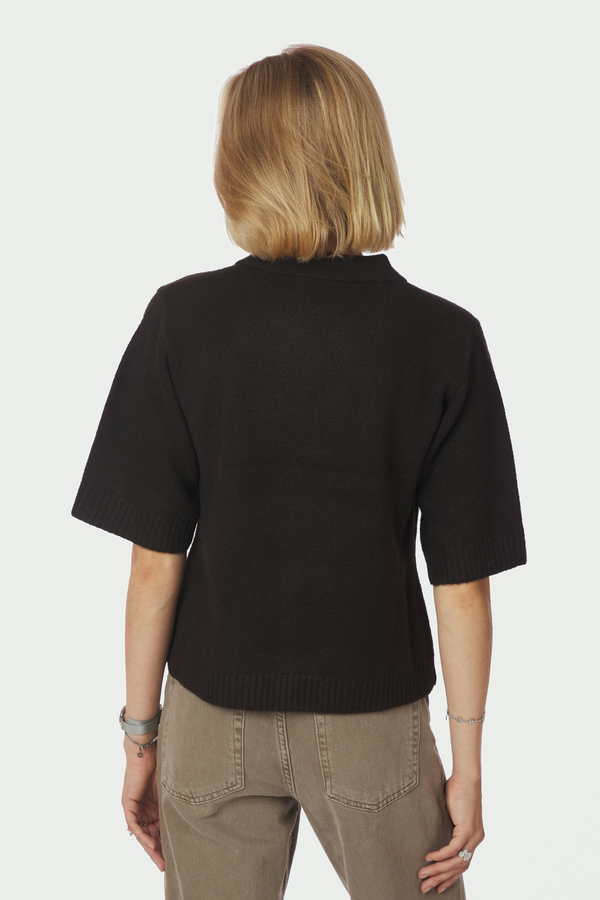 Cunna Knit Blouse - Dark Brown