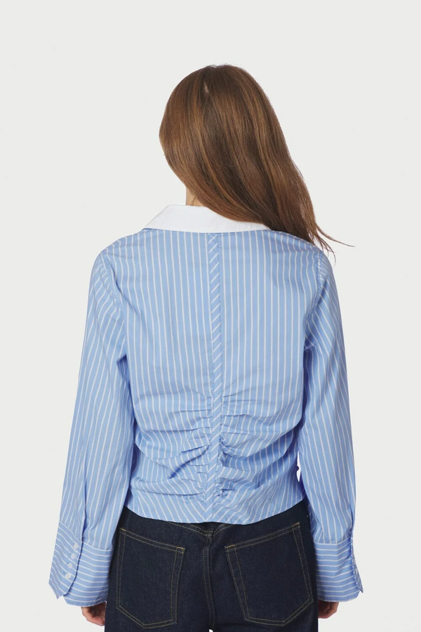 Francesca Stripe Shirt - Light Blue