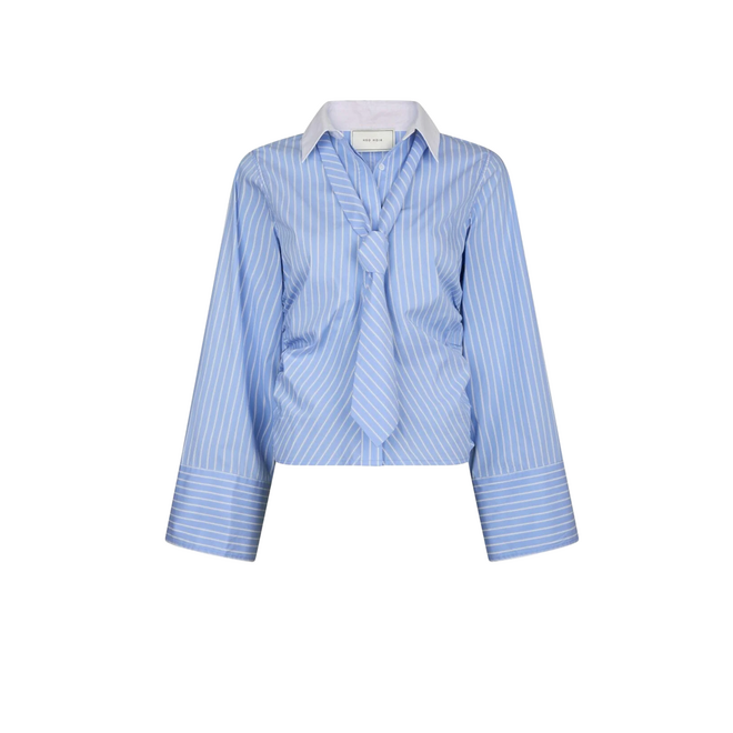 Francesca Stripe Shirt - Light Blue