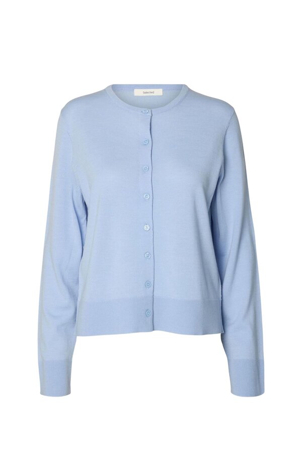 Thea LS Knit Merino Cardigan NOOS - Cashmere Blue