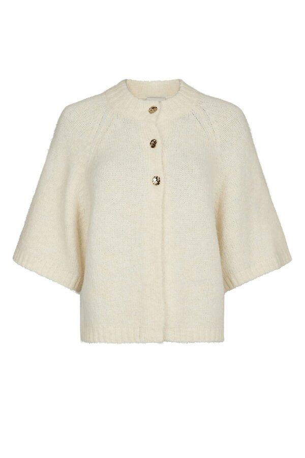 Benuta Fluffy Knit Cardigan - Off White