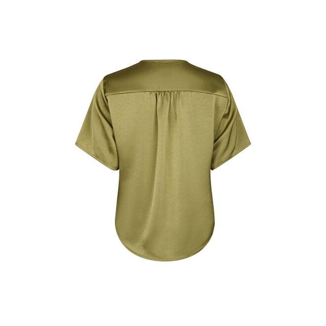 Casadia Heavy Sateen Blouse - Sage Green