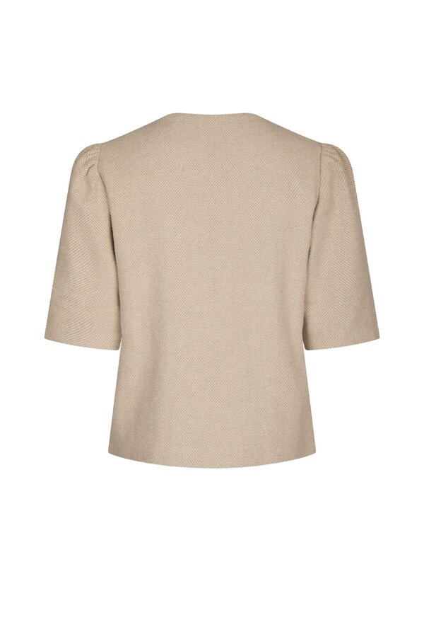 Xanthe Light Herringbone Blazer - Sand