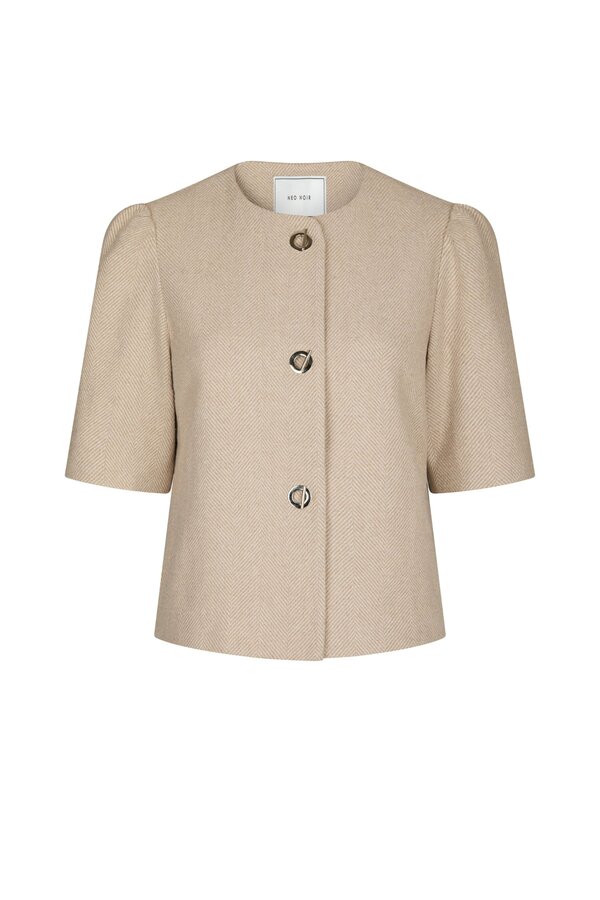 Xanthe Light Herringbone Blazer - Sand