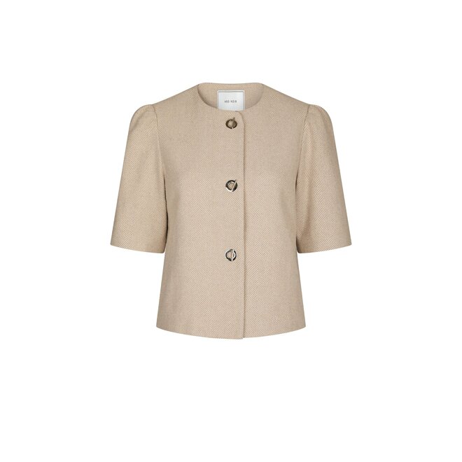 Xanthe Light Herringbone Blazer - Sand