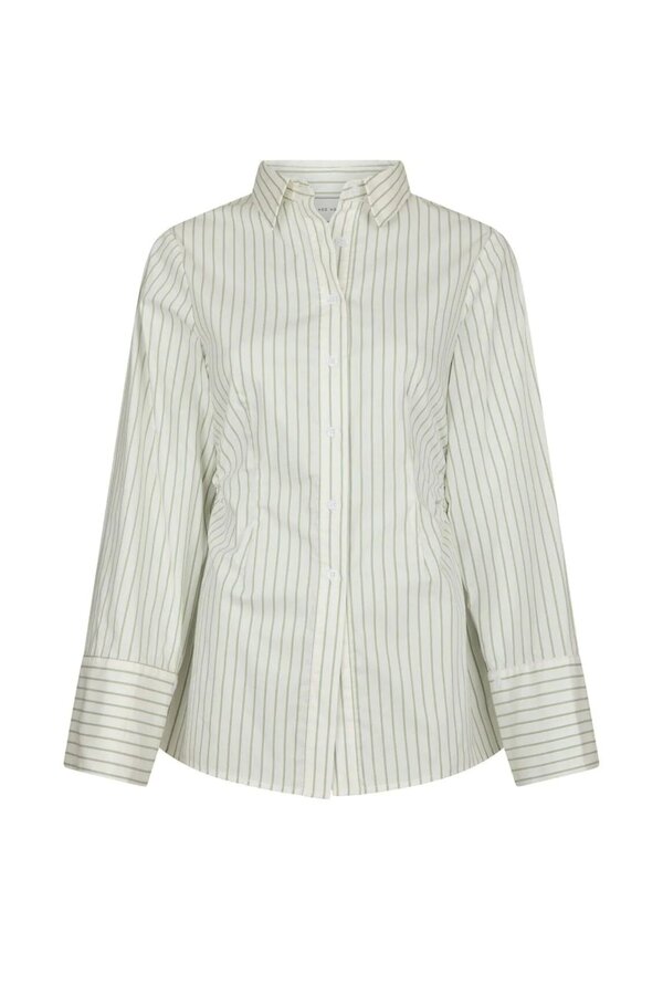 Caroli Stripe Shirt - Dusty Green