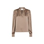 Rosslyn Heavy Sateen Blouse - Dark Taupe