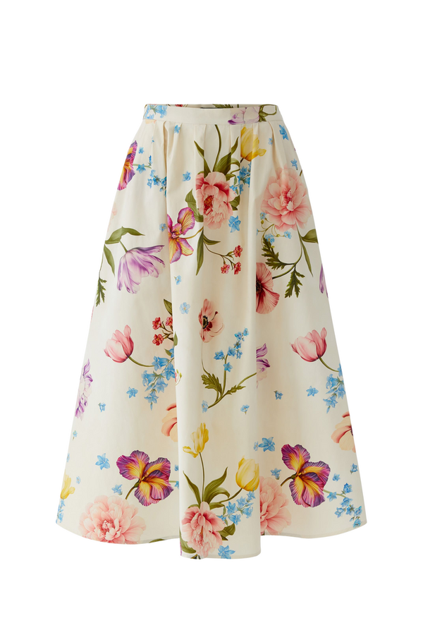Flower A-lijn Skirt - Multicolor