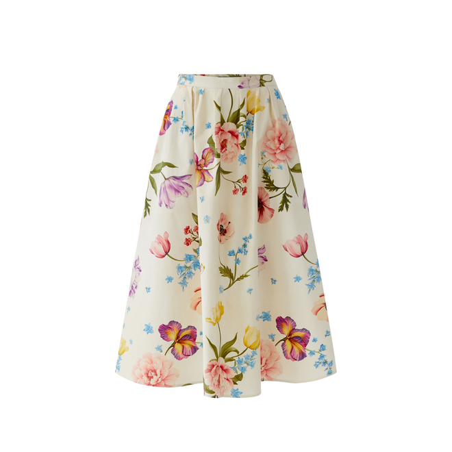 Flower A-lijn Skirt - Multicolor