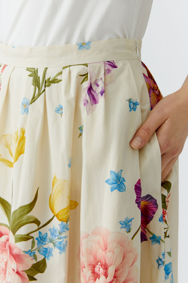 Flower A-lijn Skirt - Multicolor