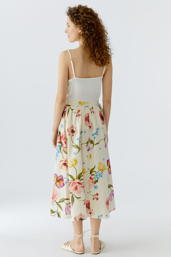 Flower A-lijn Skirt - Multicolor