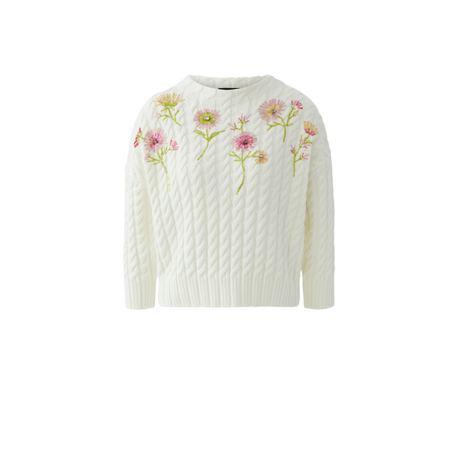 Flower Pullover - Off-White/Multicolor