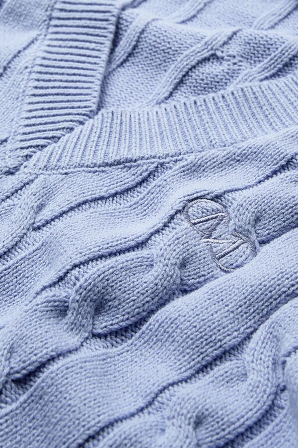Kotom Cable Knit Pullover - Blue Heron