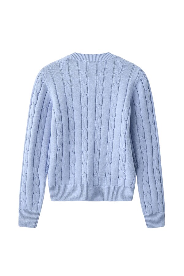 Kotom Cable Knit Pullover - Blue Heron